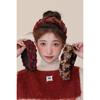 Hairband Woven Fabric Five Strand Braid Versatile for Autumn and Winter