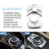 Silberne Auto-Mittelkonsolen-CIC IDrive Multimedia-Drehknopf-Knopfabdeckung für BMW E-Serie E60 E61 E81 E87 E90 E91 E92 E84 E70 E71 E72