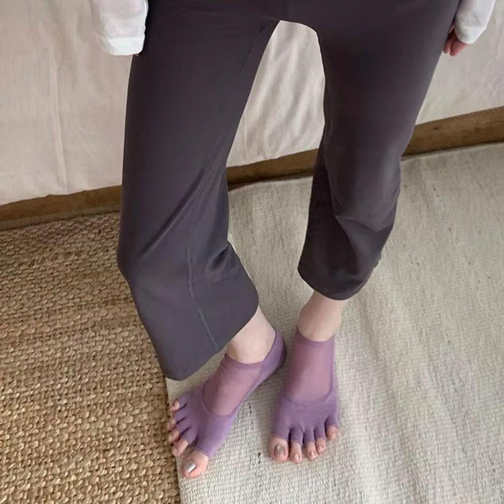 Non Slip Sole Yoga Socks Grip Socks Open Toe Socks Soft Five Toe Socks Ballet Sports
