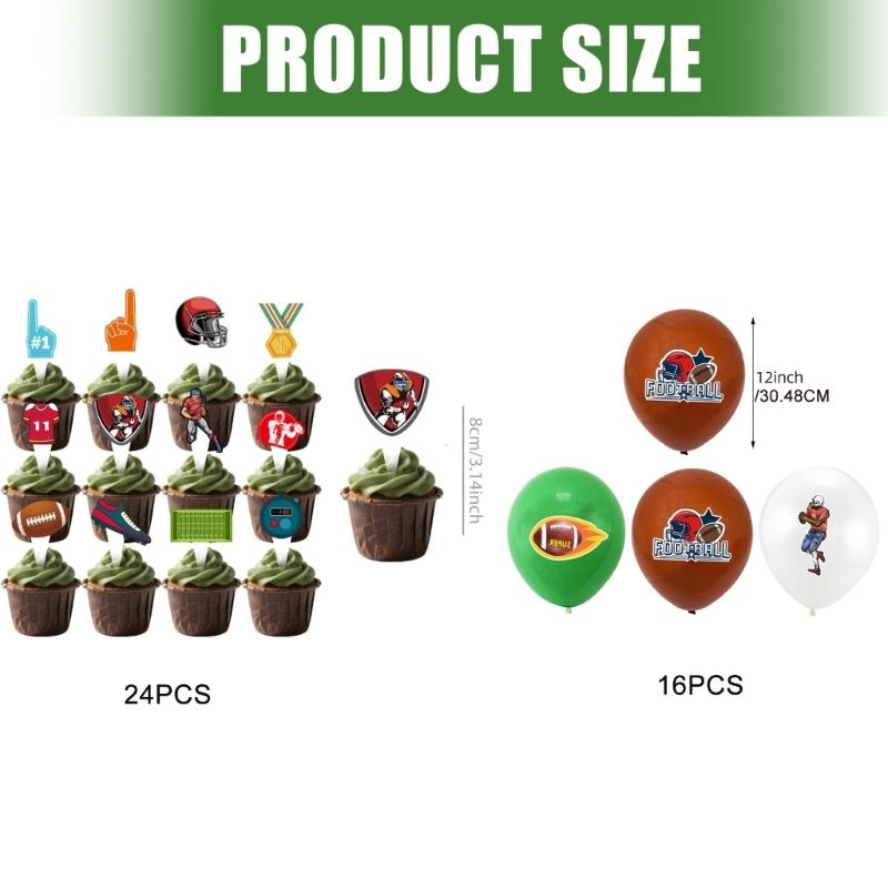 Complete Sports Themed Accessories With 20 Plates 20 Napkins Table Cover Sign Balloons And More For Exciting Gatherings