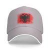 Custom Albania Flag Baseball Cap Unisex Women Adjustable Albanian Eagle Coat of Arms Dad Hat Outdoor