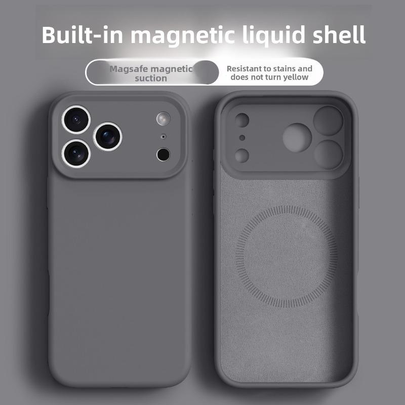 al Liquid Silicone Magnetic Phone Case For For Iphone 17 16 1 14 13 12 Pro Max Plus 17 Air For Soft Protection Cover