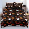 3D printed Gothic skull rose microfiber duvet cover soft and comfortable 3-piece bedding set with zipper and 2 pillowcases