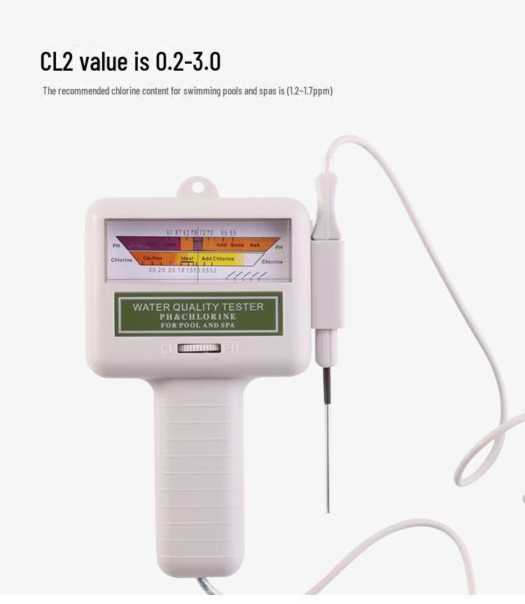 PC101 Tester di Cloro Residuo e Misuratore di PH - Rilevatore di Qualità dell'Acqua e Gas Cloro