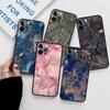 Case For Apple iPhone 11 13 12 14 Pro 7 Plus XR X XS Max 6 6S 13Pro SE 2022 Black Silicone Phone Funda Marble Pattern
