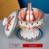 Chuyi Qi Cloisonné Personal Copper Hotpot with Alcohol Stove