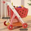 Children's Shopping Cart Toy Baby Trolley Children's Play House Fruit Cutting Music Kitchen Supermarket Infant Shopping Toy Set
