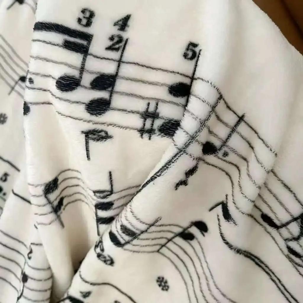 Piano Music Sheet Blanket Flannel Music Notes Throw Blankets for Teacher Adult Kids Music Lovers Gifts Decor for Home Bed Couch