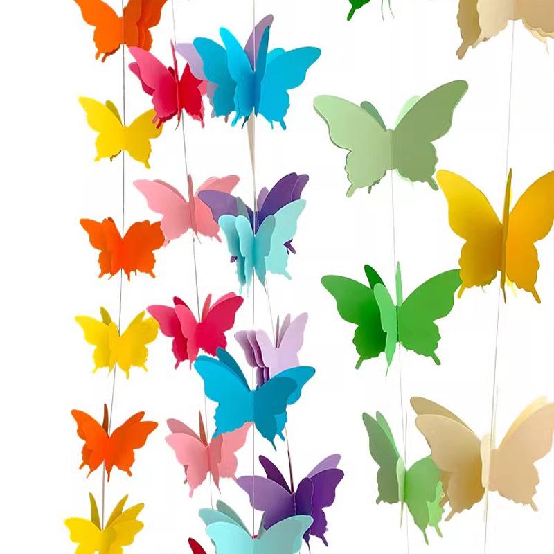 Colorful 3D Butterfly Paper Flower Decor for Parties and Events
