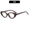 Trendy Small Frame Oval Cat Eye Sunglasses for Men Women Candy Gradient Lens Transparent White Fashion Versatile Sunglasses