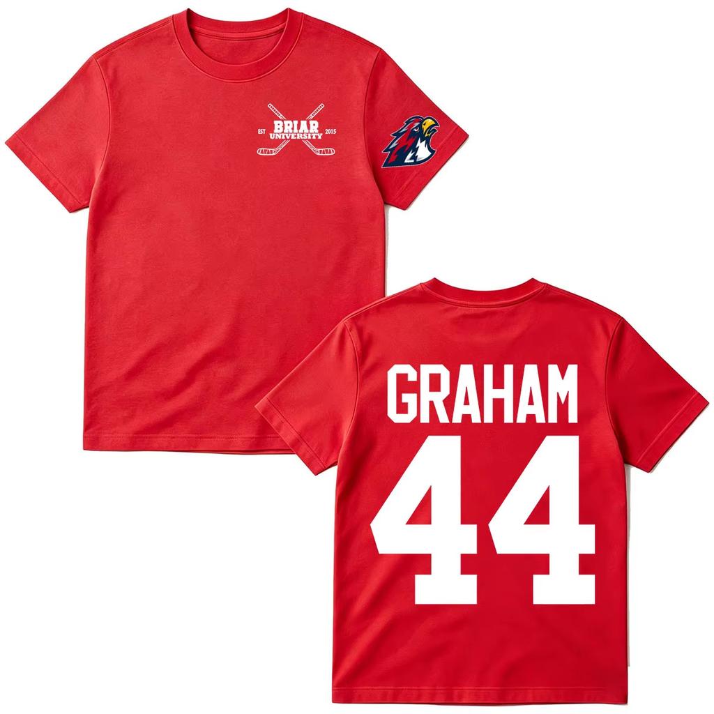 2026 Sommer Mode Trendiges T-Shirt Herren Damen Vintage Oberteil Off Campus TV-Serien T-Shirts Graham 44 Briar University Herren Damen Kleidung Mode T-Shirt