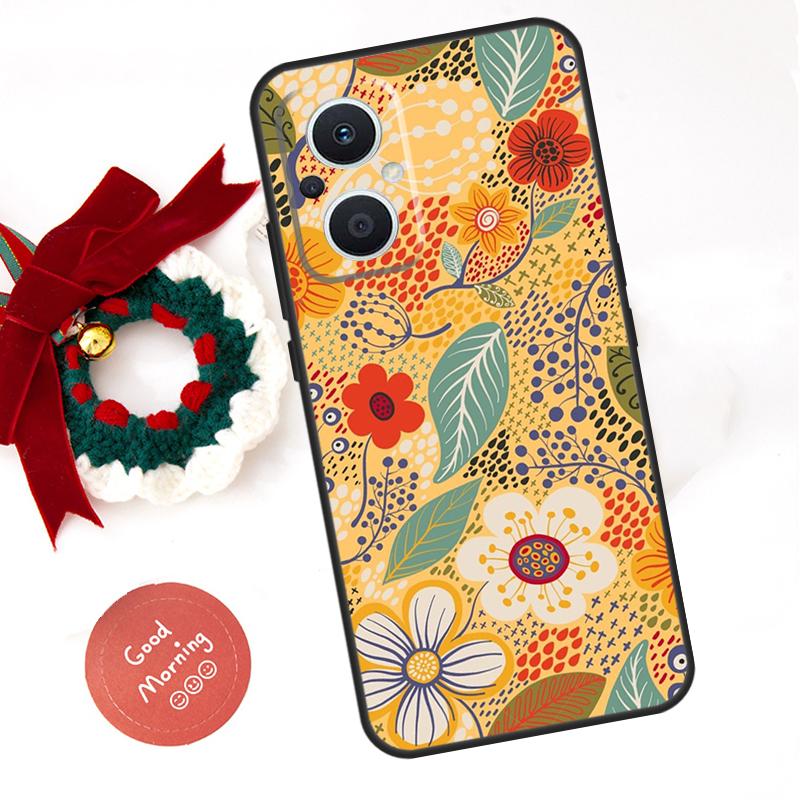 Floral Charm Secret Garden Funda For OPPO Reno 14 F 13F 12F 11F 10 11 12 13 Pro 7 8 Lite OPPO Find X5 X6 X8 X9 Pro Case