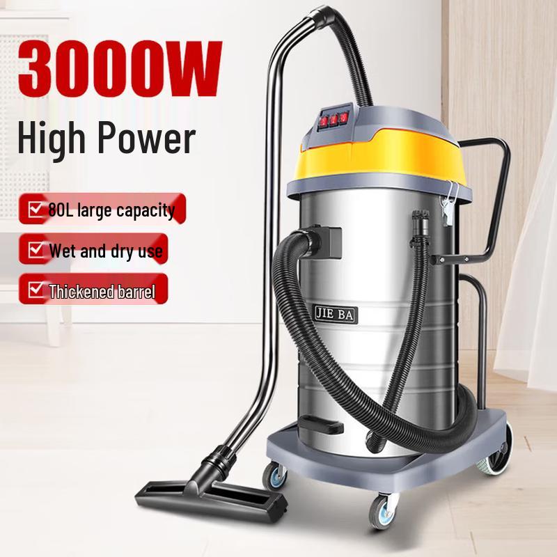 JIEBA BF593 Industrial 3-Motor Wet/Dry Vacuum Cleaner