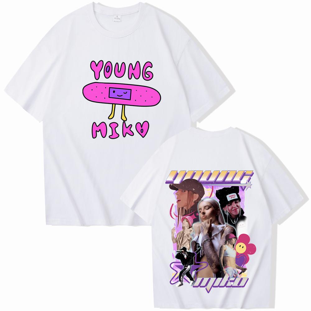 Young Singer Miko Graphic Print TShirt Women Vintage Fashion Short Sleeve TShirt Harajuku TShirt Streetwear Women Clothing