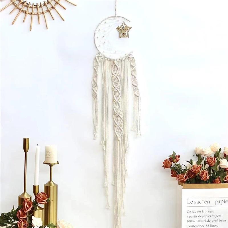 European-style Hand-woven Cotton Rope Tapestry Tassel Home Wall Hanging Decoration Soft Decoration