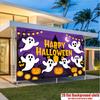Party Backdrop Halloween Moon Flat Witch Pumpkin Event Photo Background Party Decor