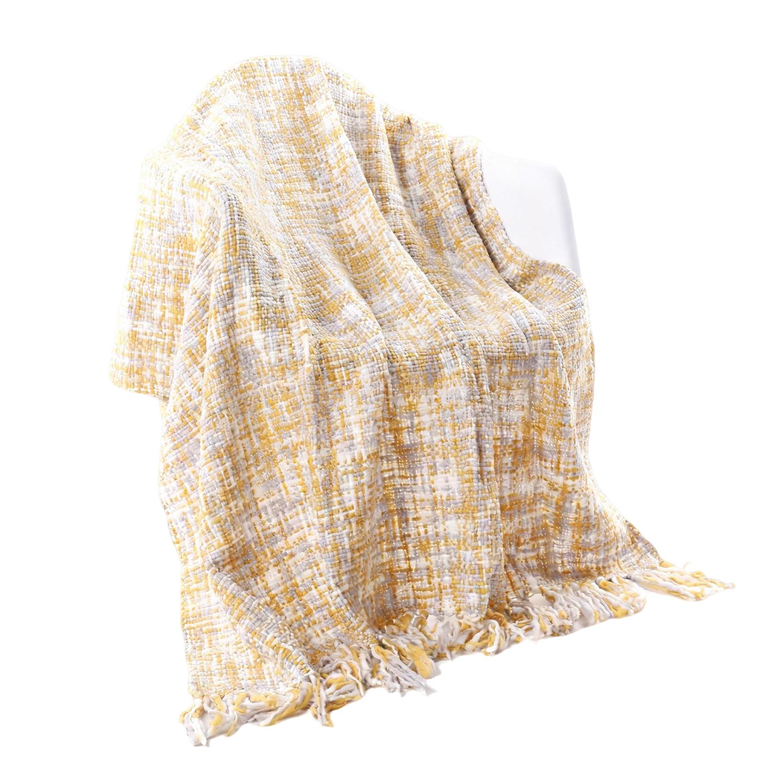 

Кисточка Плед Накидка Скандинавский Диван Накидка Плед Домашний Плед для Отдыха Прикроватный Плед и Шарф Оранжевый One Size жёлтый