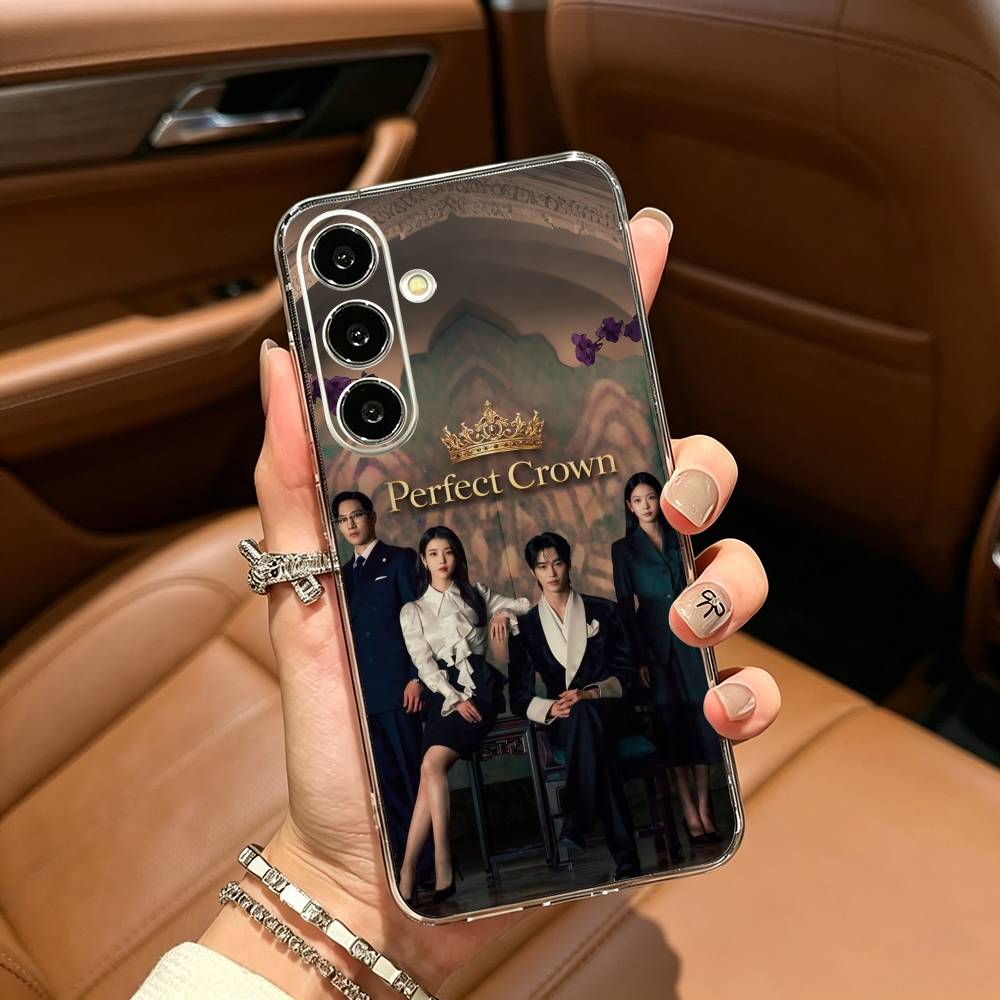 Hit drama-P-Perfect-C- Crown Clear Soft Silicone Phone Case for Samsung Galaxy A71, A70, A52, A51, A40, A30