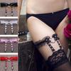 1Pc Women Girl Punk Gothic Heart-shape Ring Spikes Elastic Garter Belt Suspender Erotic Accessories