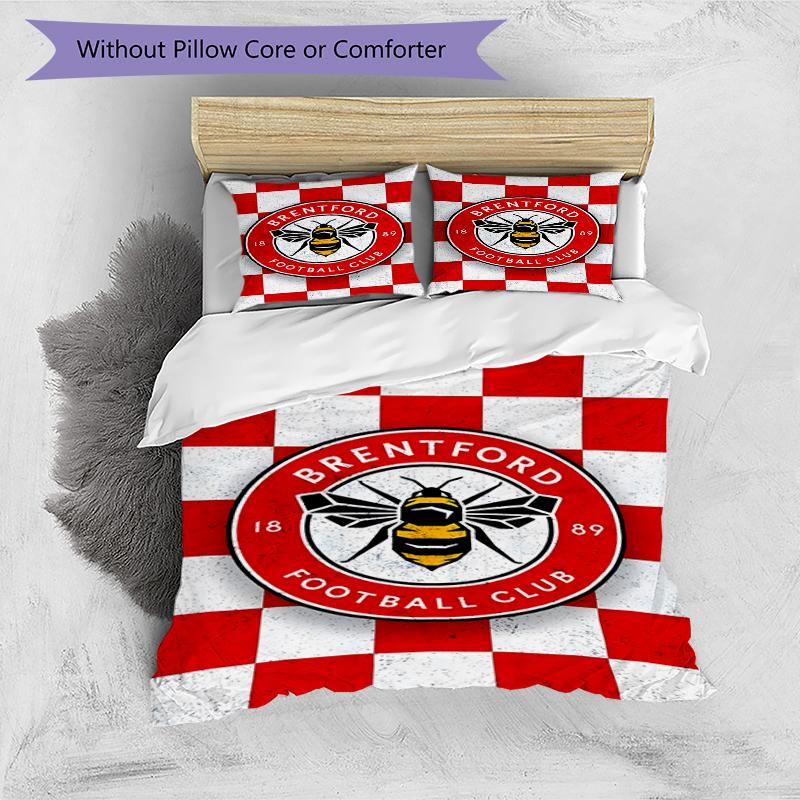 3pcs Football Team (38) Design Cover Set - HD Printed Bedding with 1 Cover and 2 Pillowcases - Perfect for Home and Dorm Decor