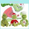 Grinch Christmas Chefs Dress Up Plush Toys Stuffed Dolls Kids Gift Soft Cuddly