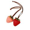 New Creative Simulation Big Strawberry Bag Pendant Personalized Three-dimensional Resin Cute Keychain Bag Accessories Pendant