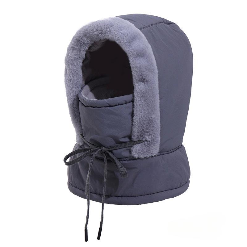 Unisex Windproof Earmuffs Winter Hat for Winter Warmth, Men's and Women's Neckbands, Thick Fleece Riding Masks, Warm Hats