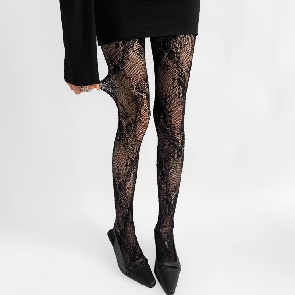 Spring/Summer Lace Blooming Flower Lolita Fishnet Pantyhose 