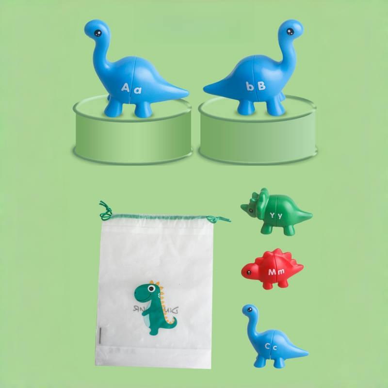 1 Set Kids's Montessori Baby Color Word Recognition Early Education Intelligence Toy New Dinosaur Letter Matching