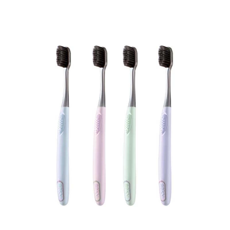 Shuke Bamboo Charcoal Soft Bristle Toothbrush (4-Pack)