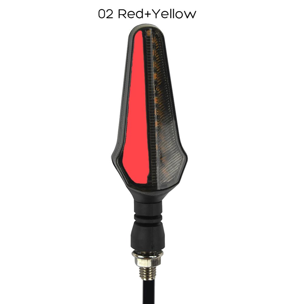 

2Pcs 24 LED Dual Color Guide Motorcycle Brake Light Waterproof Turn Signal Indicator Lamp Daytime Running Lights Integration