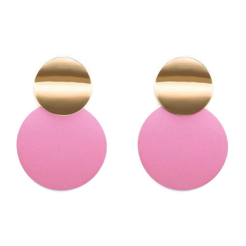 Big Statement Earrings Red Black White Gold Round Circle Oval Geometric Earrings for Women Punk Metal Earring Boho Jewelry 2020