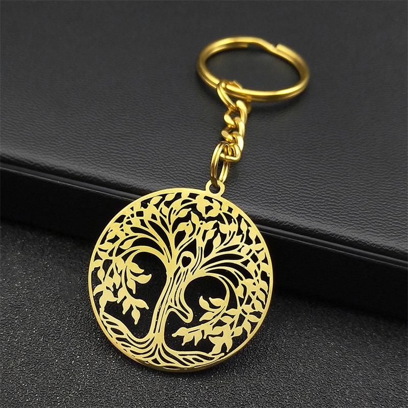 Fashion Tree of Life Stainless Steel Earrings Silver Color Women Dangle Earring Amulet Life Tree Jewelry Party Gift E545S01