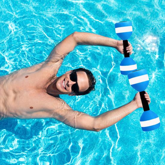 1 pár vodních sportovních činek Přenosné vodní pěnové činky Snadno uchopitelné Pánské Dámské Fitness činky