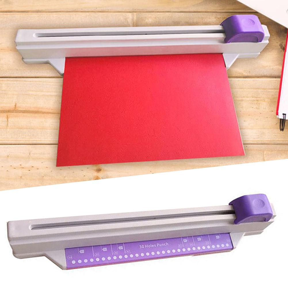30 Holes Paper Puncher Loose Leaf Hole Punch Daily Planner for A4 A5 A6 A7 Notebooks Scrapbooking Office Stationery Supplies