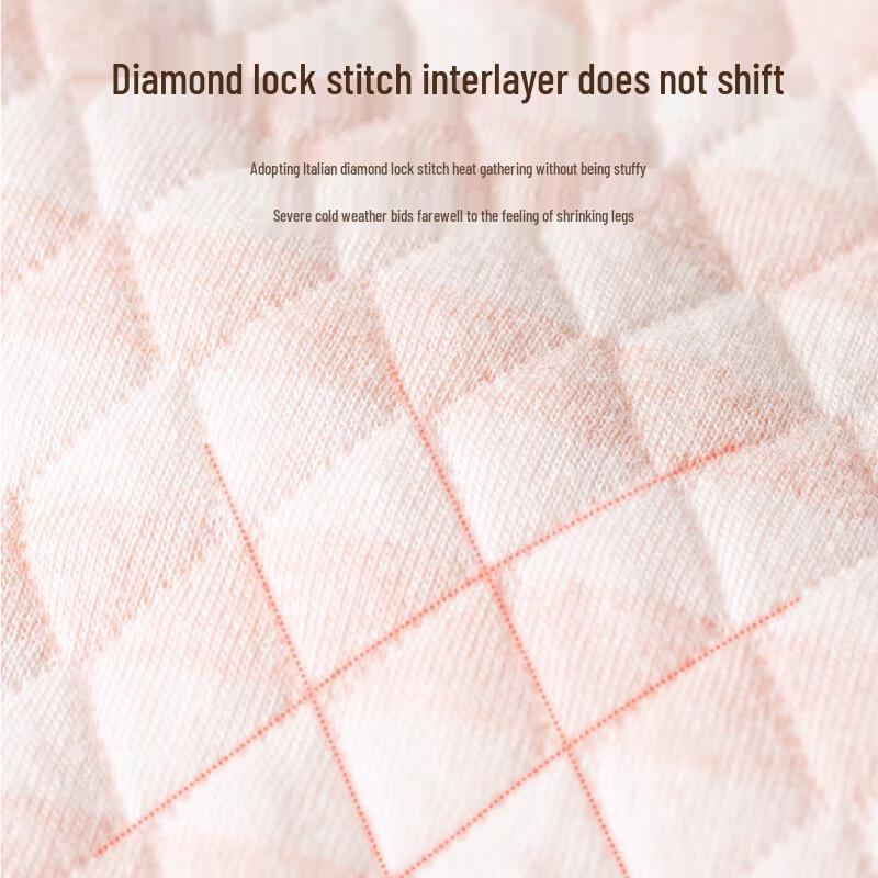 Langsha Girls' Half-High Collar 3-Layer Cotton Thermal Underwear Set