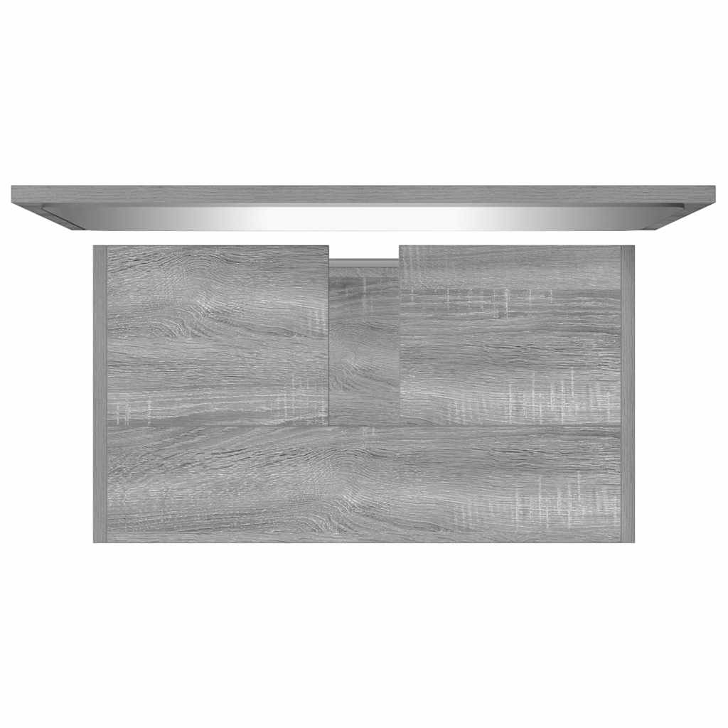 Vidaxl Set di Mobili da Bagno, Rovere Sonoma Grigio