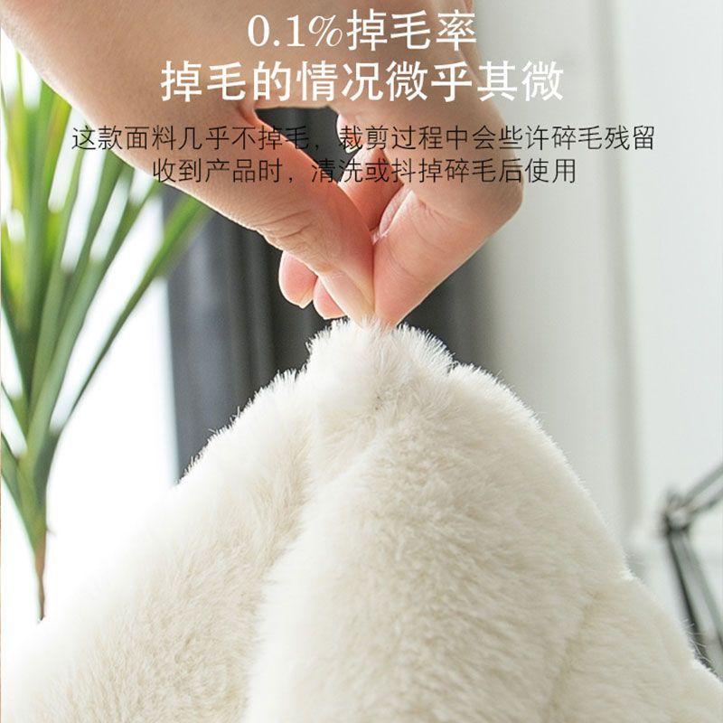 Thickened Rabbit Plush Sofa Cushion High-end Solid Color Non-slip Sofa Towel Winter Nordic Simple Style Sofa Cover