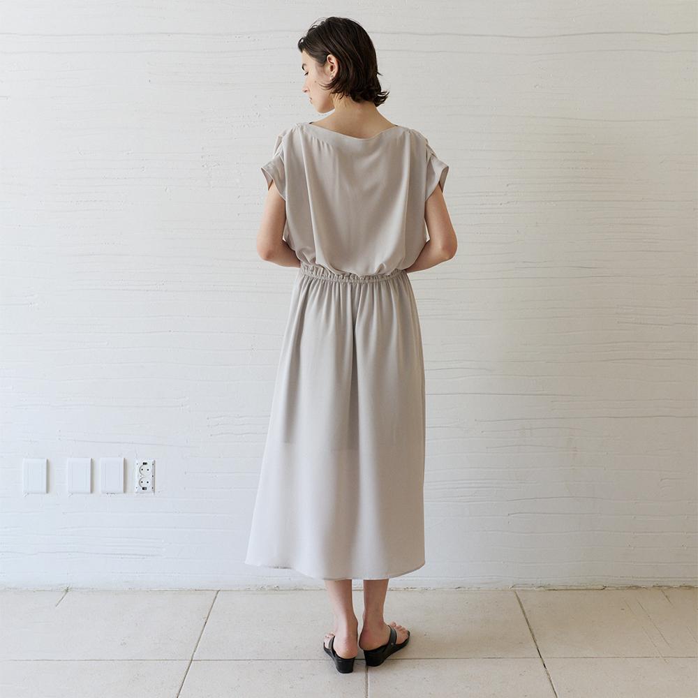 Nowood Gathered Waist Dress (Light Gray)