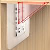10/20pcs Clear Plastic No-Drill Shelf Brackets - Transparent & White, Right Angle Triangular Support for Cabinets & Wardrobes