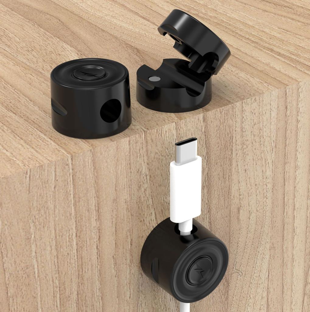 Clip Magnetiche per Cavi, Organizzatore di Cavi, Gestione Cavi da Scrivania, Supporto per Cavi del Telefono, Clip per Cavi da Scrivania
