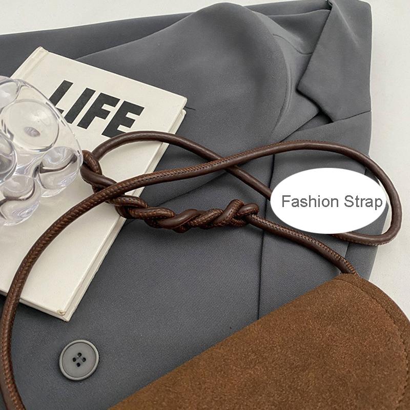 Vintage Leather Crossbody Bags for Women 2024 Designer Brand Female Small Flap Shoulder Underarm Bag Armpit Handbags and Purses