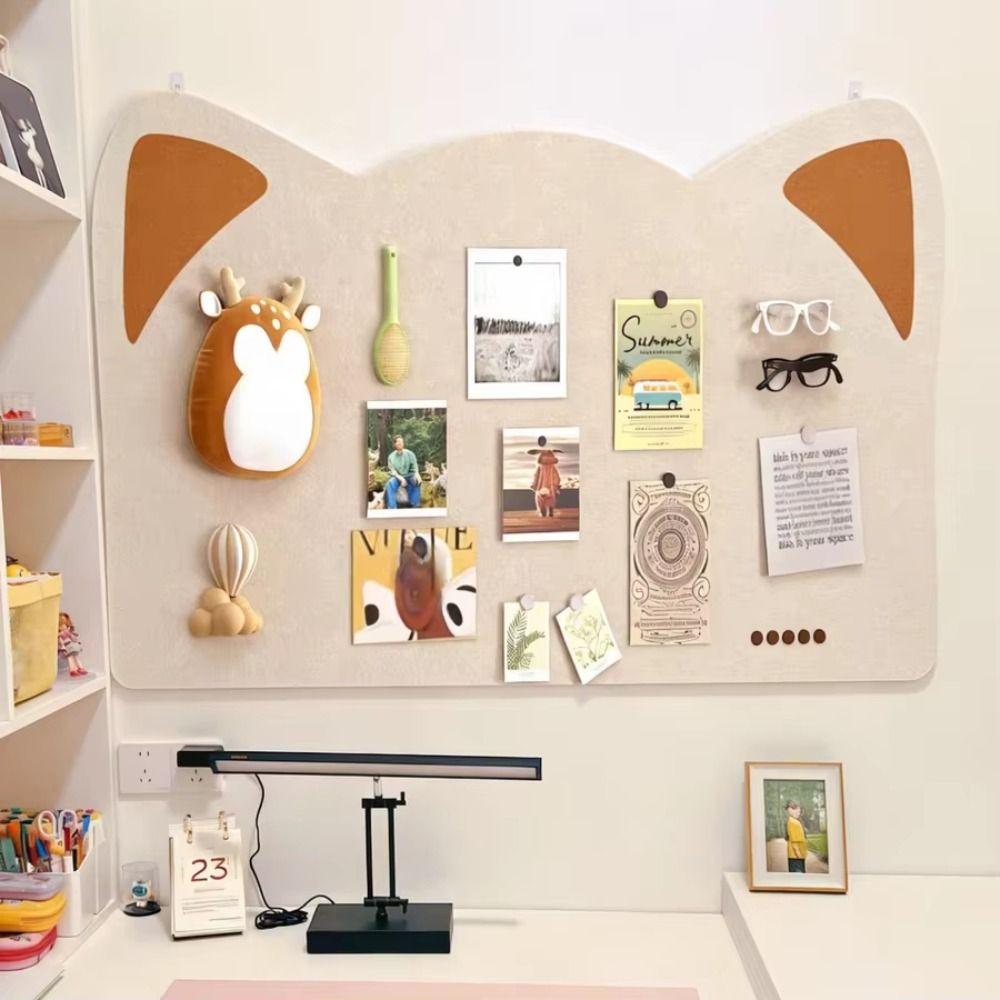 Cat Ear Design Photo Wall Board Self Adhesive Decorative Wall Panel Felt Wall Board Home Office