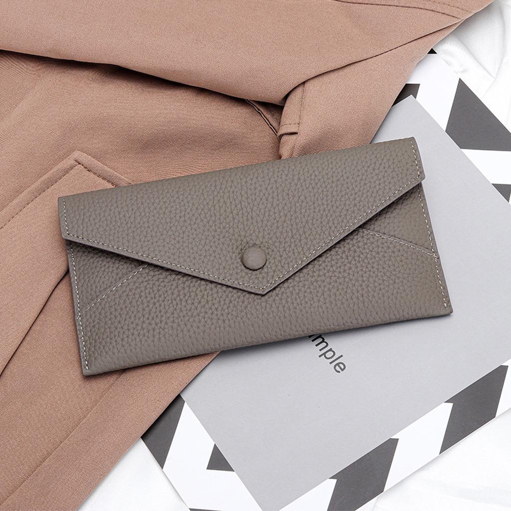Women'S Leather Wallet Delicate 2-In-1 Purse Long Bifold Wallet Multi-Purpose Smartphone Wallet For Shopping Casual Outfits