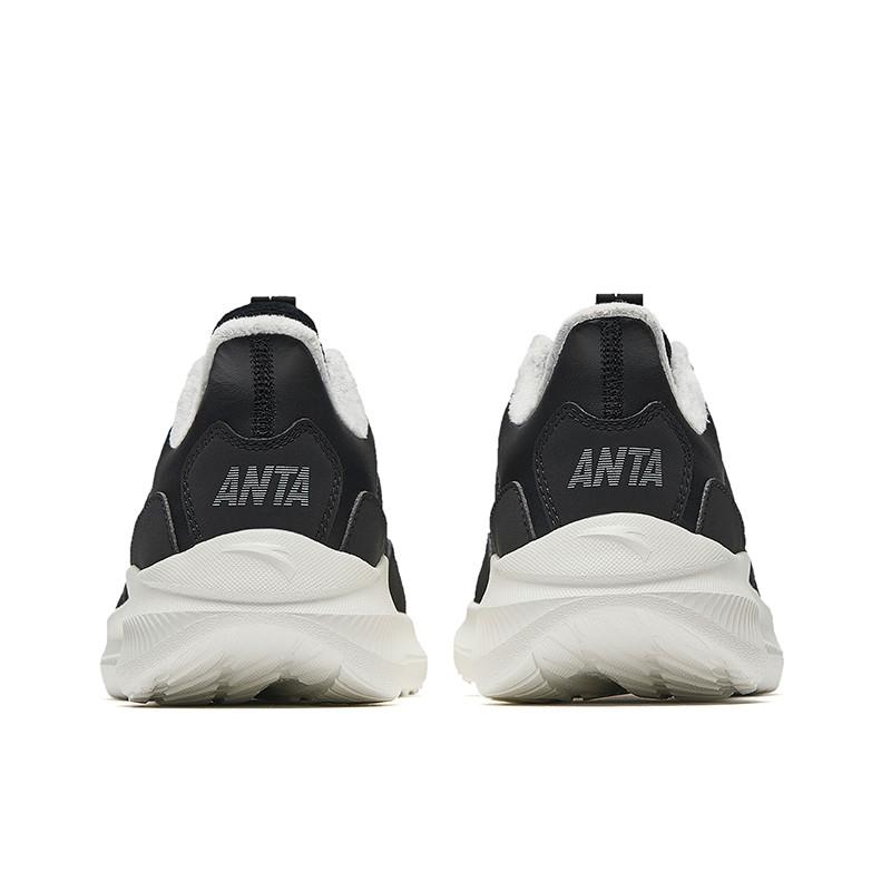 Anta Versatile Classic Non-Slip Durable Low-Top Casual Running Shoes Men Sneakers Black Silver 912435559-5