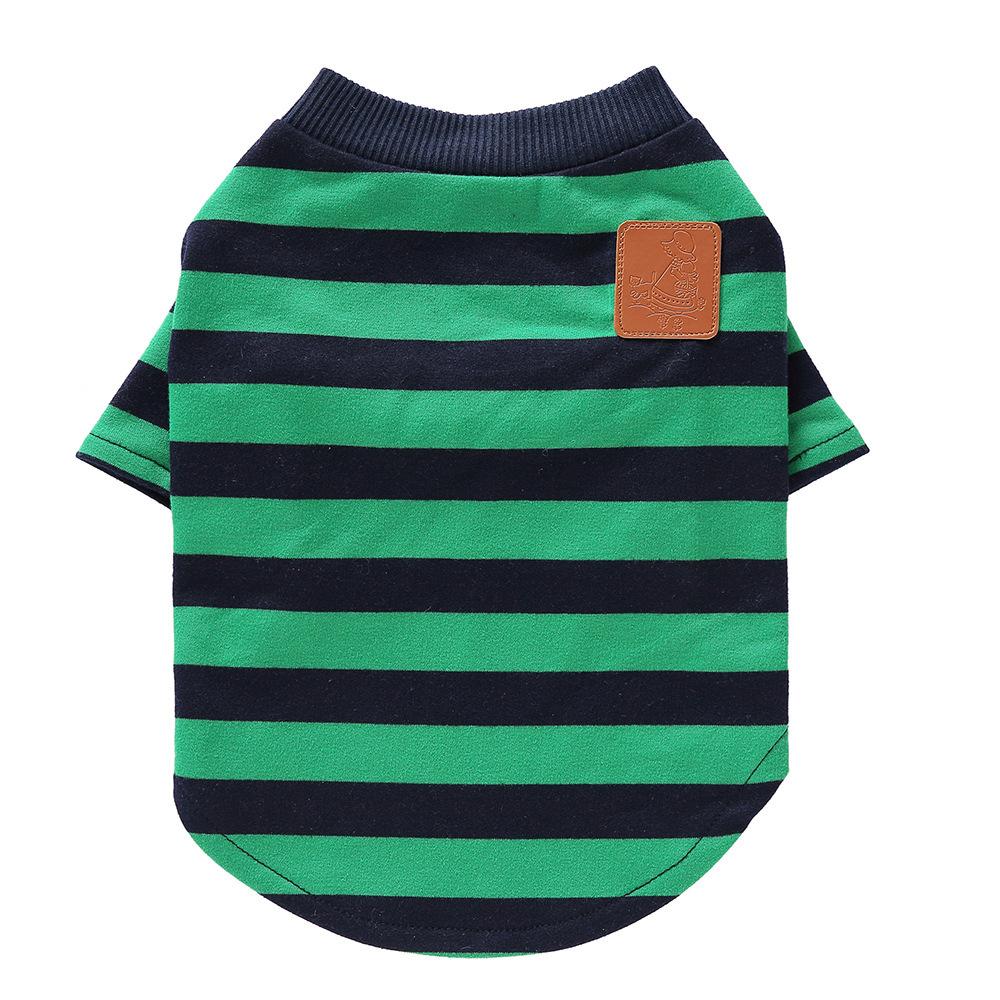 

Домашняя одежда для питомцев на все четыре сезона, универсальная полосатая футболка, одежда для собак средних и маленьких пород, тонкая домашняя одежда для кондиционирования воздуха XL
