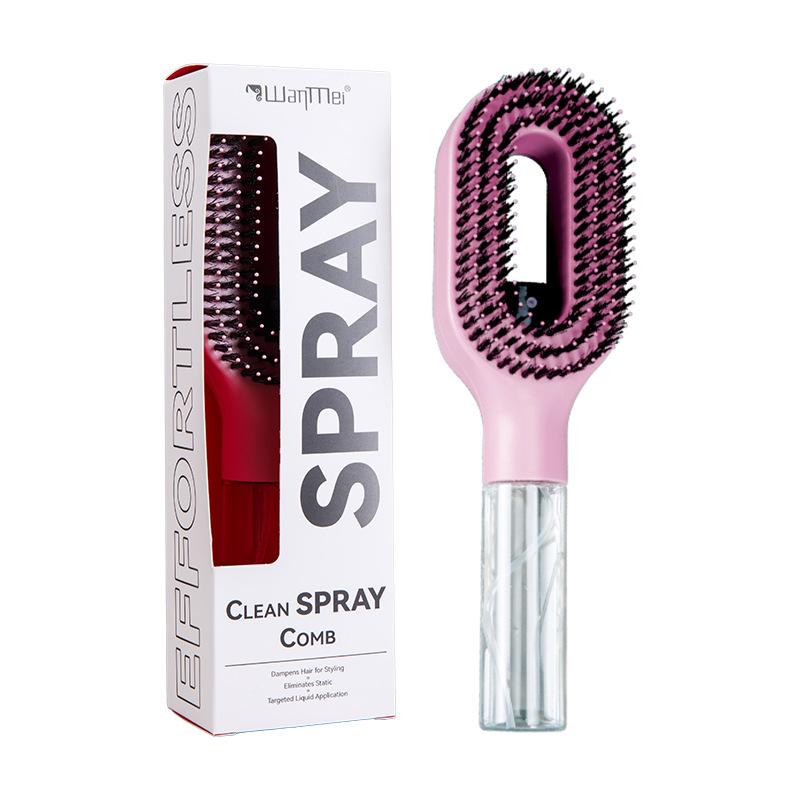 Spray Hair Brush Liquid Water Spray Paddle Comb Scalp Massage Tool for Women Daily Hair Grooming