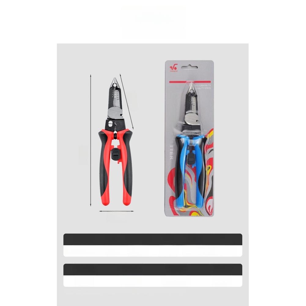 Chrome Vanadium Wire Stripper Cutter 1.0-4.0mm Electrician Pliers Multi Function Crimping Tool Hardware Repair Kit Mechanic Tool