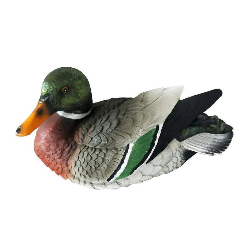 Realistic Mandarin Duck Statue Fine Symbol Resin Art Craft Mandarin Duck Ornament for Pool  -Yx