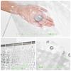 OTraki Shower Width Length Bath 3D Water Cube 3D Privacy Bathroom EVA Mildew Ring Shower Easy To Room Bath 120x180cm Curtain, Semi-Transparent, 120cm,
